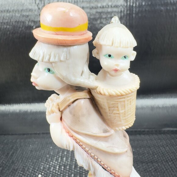 Simonelli Fontanini Carrara Marble Base Depose Italy Figurine Native Girl W Baby - Picture 7 of 10